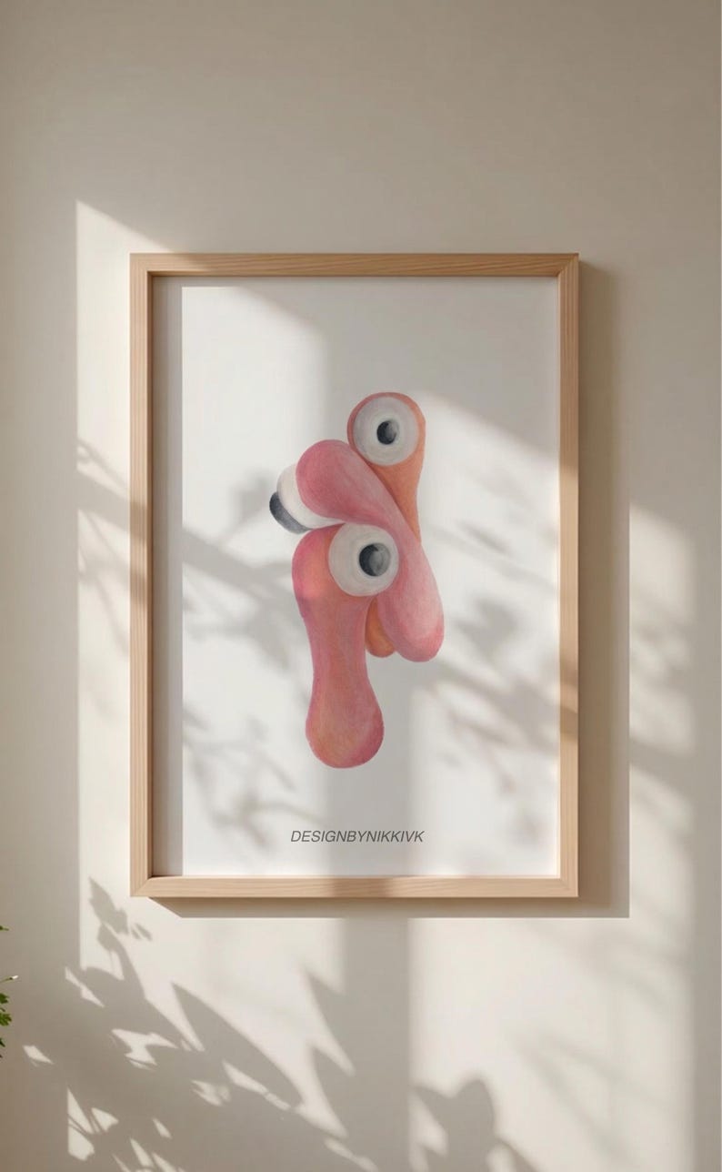 Abstract "Satisfyer" Trio - Digital Art Print | Surreal Modern Art | Instant Download Printable Poster image 2
