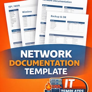 Network Documentation Template Excel | IT Runbook for Small Business MSPs and IT Departments