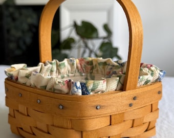Longaberger Korb, 2001, Blumenfutter & Schutzhülle