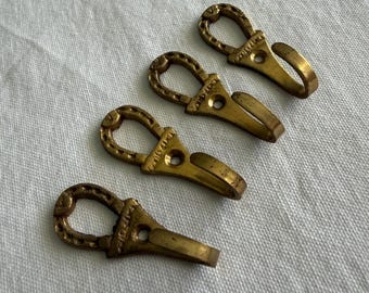 Vintage-Hufeisen-Messinghaken (4er-Set)