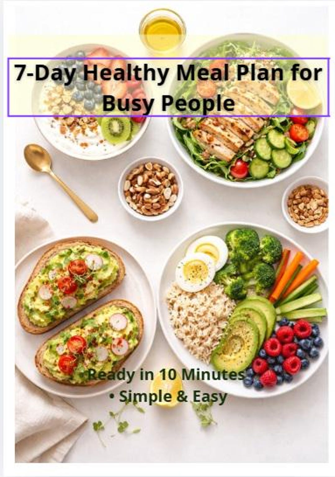 7 Day Healthy Meal Plan PDF Easy Weight Loss Meal Prep Weekly Diet Plan ...