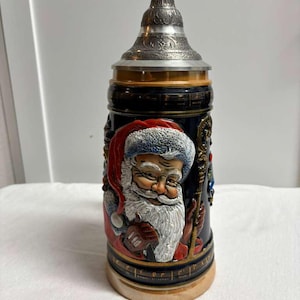 Limited Edition King-Werks German Beer Stein - Nikolais Santa Claus - No. 669/5000 - Handmade & Handpainted