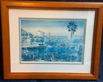 Ruth Mayer "Catalina Adventure" Hand-Signed Art - Solid Wood Frame 18x14