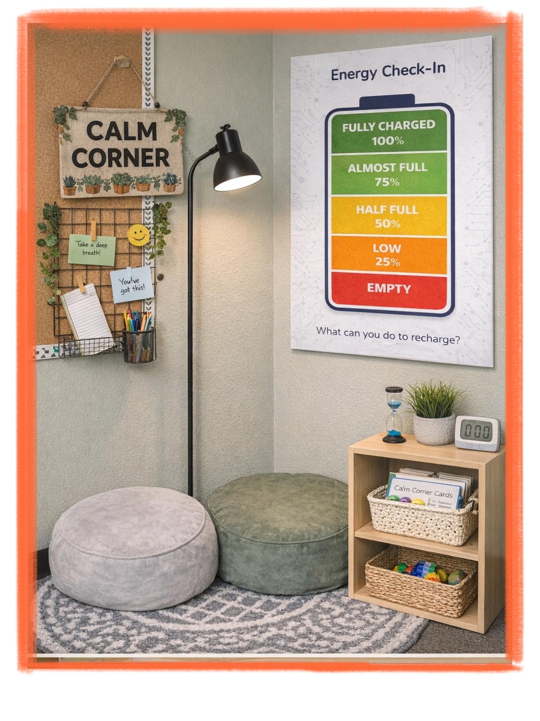 Emotional Regulation Battery Poster | Feelings Chart | Calm Down Tool ...
