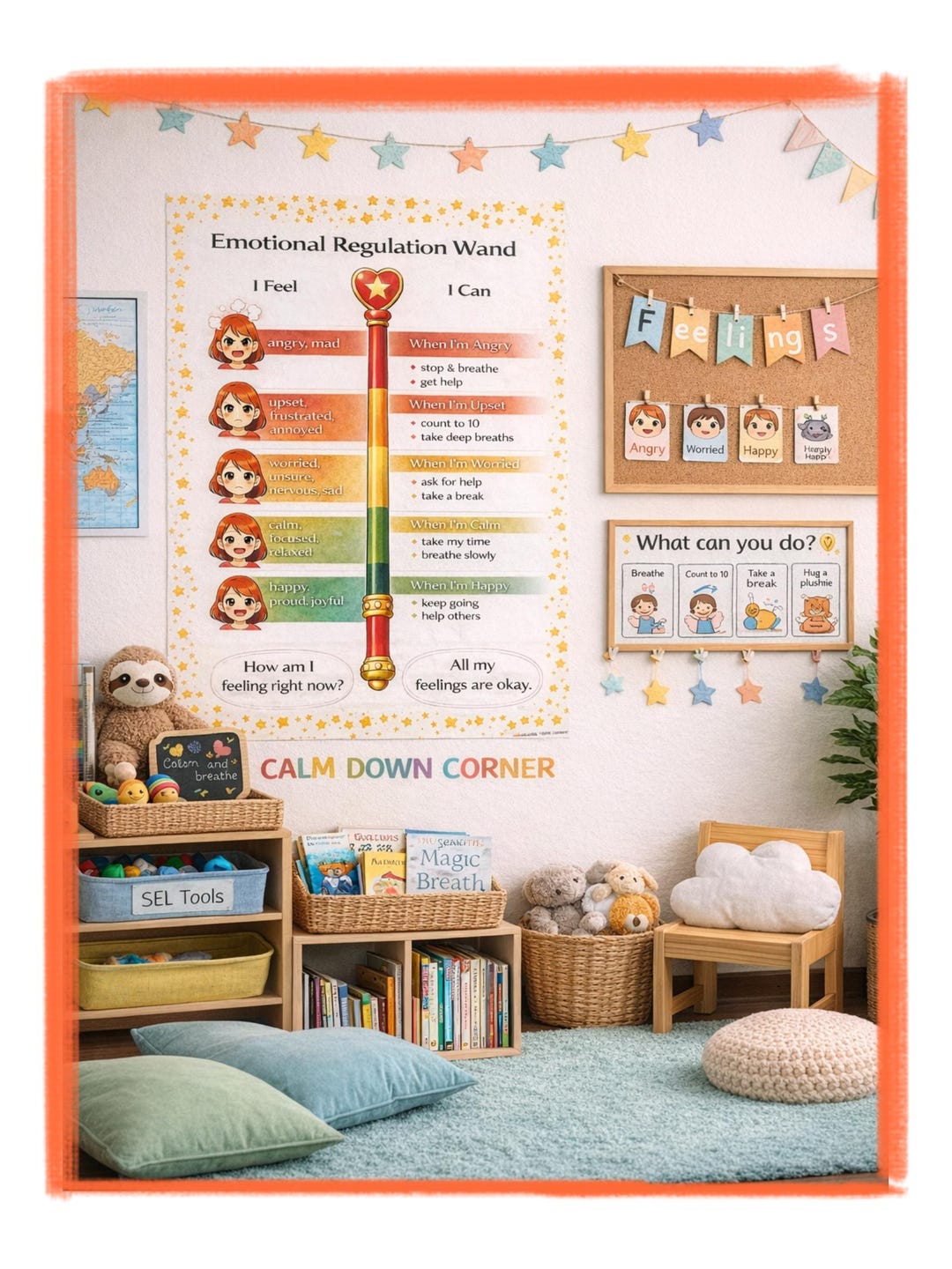 Emotional Regulation Wand Poster | Feelings Chart | Calm Down Tool for ...