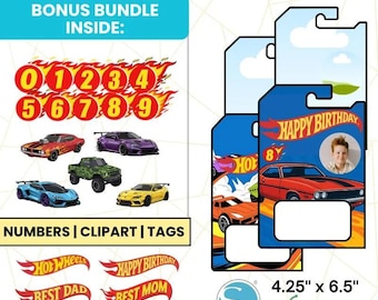 Editable Toy Car Blister Template, Toy Car Packaging, Race Car Birthday Favor, Blister Card, Kids Party Favor, Canva Car Toy, Hot Car Wheels