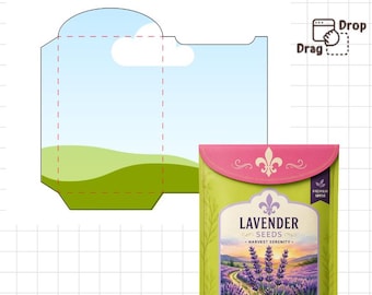 Seed Packet Template Canva Editable, Printable Seed Packet, Garden Seed Packet, Garden Seed Envelope, Wedding Seed Favor, Custom Seed Packet