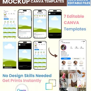 instagram mockup canva, social media mockup template, instagram feed mockup, story mockup canva, reel mockup template, instagram preview template, content creator mockup, branding mockup canva, social media preview template, digital marketing mockup, instagram layout template, influencer mockup template, canva social media kit,Instagram Profile Mock-up Template Editable Canva Reels & Posts Mockup Social Media Feed Planner Drag And Drop Instant Download Instagram Profile Mock-up Template, Social