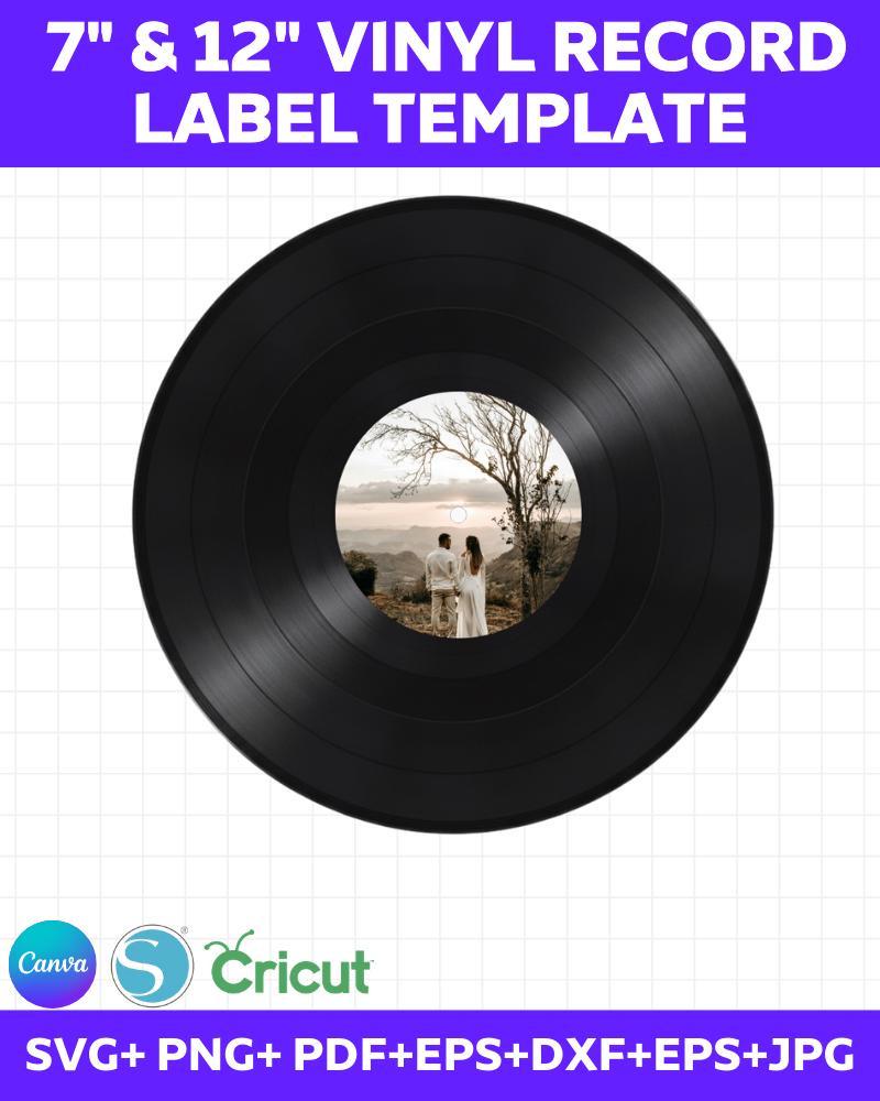 Printable Record Labels Vinyl Record Label Template Canva, Record Label Sticker, Custom Vinyl ...