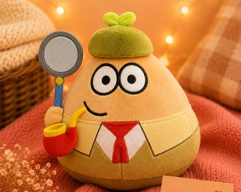 Funny Cartoon Character Plush Toy | Cute Round Stuffed Doll with Hat | Quirky Kawaii Plushie Gift for Kids & Collectors