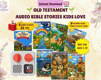 Old Testament Bible Stories 6 Audio Bundle for Kids | Yoto Card Compatible (Digital Download)
