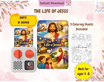 The Life of Jesus – Kids Audio Bible Story (Yoto Compatible) - Coloring Sheets Included