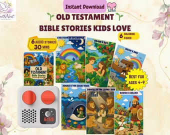 Old Testament Bible Stories 6 Audio Bundle for Kids | Yoto Card Compatible (Digital Download)