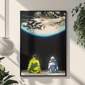 May include: A set of three ceramic mugs with a speckled, cream-colored glaze. Each mug features a different hand-painted floral design in shades of blue, green, and yellow. The mugs have a simple, rounded shape and a comfortable handle.