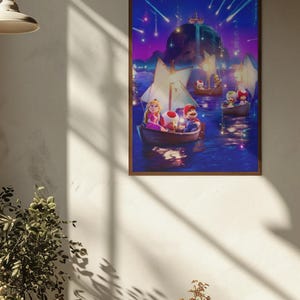Super Mario Galaxy Poster | Retro Nintendo Space Adventure Wall Art | Bold Cosmic Aesthetic Print | Iconic Rosalina Fan Gift Room Decor image 3