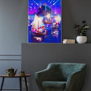 Super Mario Galaxy Poster | Retro Nintendo Space Adventure Wall Art | Bold Cosmic Aesthetic Print | Iconic Rosalina Fan Gift Room Decor image 4