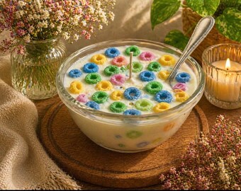 Colección de velas de postres y bebidas / Velas de comida realistas / Velas de cuencos de cereales, florales, de granja y de bebidas / Bajo el mar / Regalo hecho a mano