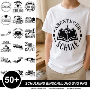Paquete SVG de 60 Schulkind: Einschulung Plotterdateien para Cricut, Silhouette y Erste Klasse 2026–2029