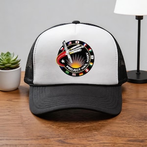 Cappellino da camionista Project Hail Mary Patch, cappellino a rete con merchandising di fantascienza, cappellino da camionista replica Project Hail Mary, cappellino da camionista Project Hail Mary