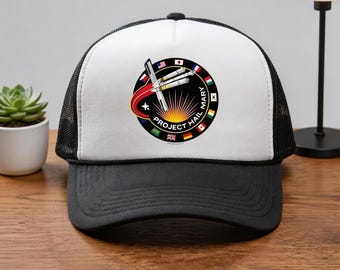 Project Hail Mary Patch Trucker Hat, Sci-Fi Merchandise Mesh Cap, Project Hail Mary Replica Trucker Hat, Project Hail Mary Trucker Hat