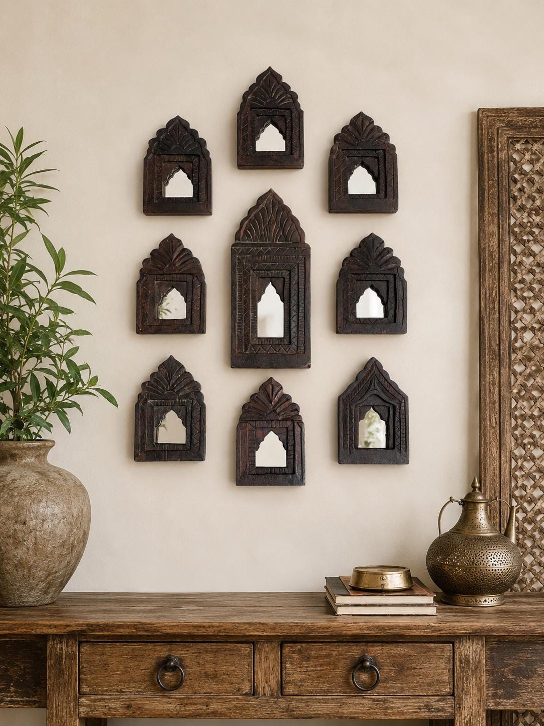 Vintage Indian Mirror - Etsy