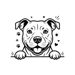 Kikar Pitbull SVG PNG, rolig Pitbull hundhuvudvektor, valp Clipart, hundälskare Cricut Design, sublimeringsfil för husdjur