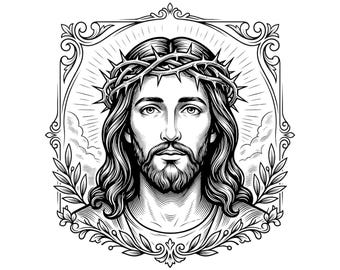 Jesus Christ Crown Of Thorns SVG PNG | Christian Faith Religious Design | Cricut Cut File