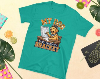 Chemise drôle de support de basket-ball de Golden Retriever | Mon chien a choisi le t-shirt parfait | Cadeau de fan de College Hoops | Haut du tournoi de mars