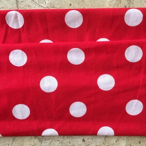 Red White Large Polka Dot Scarf Camera Strap image 4