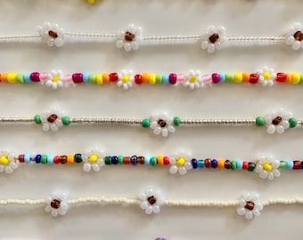 Custom Beaded Daisy Choker