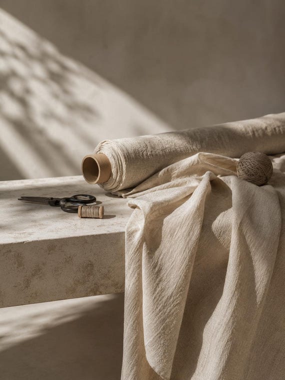 Organic Linen Fabric by the Yard, 100% European Linen Fabric, Natural Linen, Belgian Flax, Sewing Clothing DIY Home Decor