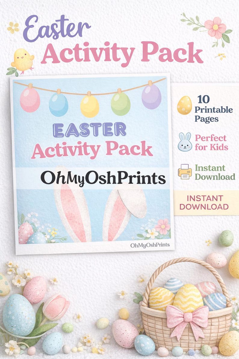 Easter Activity Pack Printable for Kids | Worksheets | Colouring Pages ...