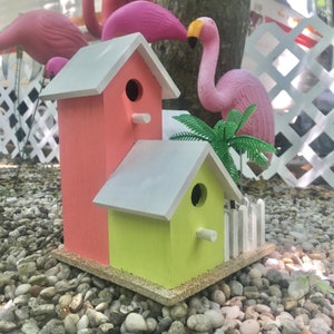 Bermudian Beach Bungalow Birdhouse Beach House Decor Bermuda Caribbean Inspired image 6