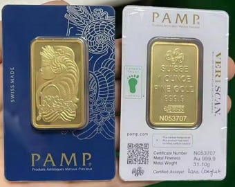 Lingote de oro fino PAMP Suisse de 15 g, 999.9 – Oro puro de 24 quilates con certificado de autenticidad - Inversión auténtica