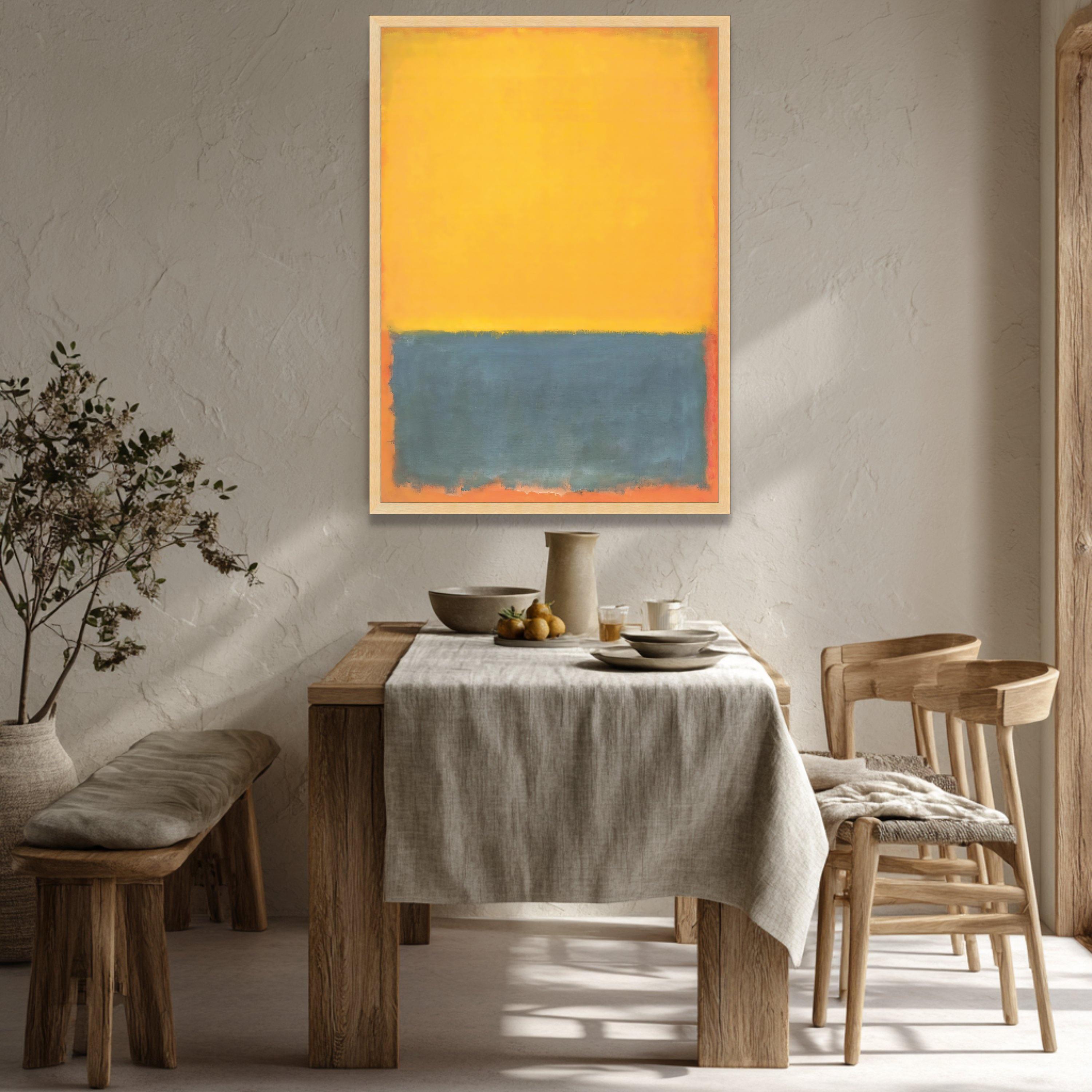 Mark Rothko Calm Mark Rothko Yellow and Soft Blue Color Field Canvas Print, Minimalist ...