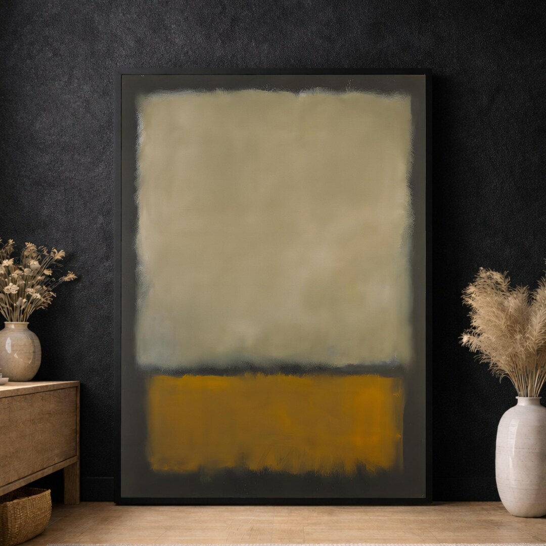 Mark Rothko Netural Mark Rothko Beige and Golden Ochre Color Field Canvas Print, Minimalist ...