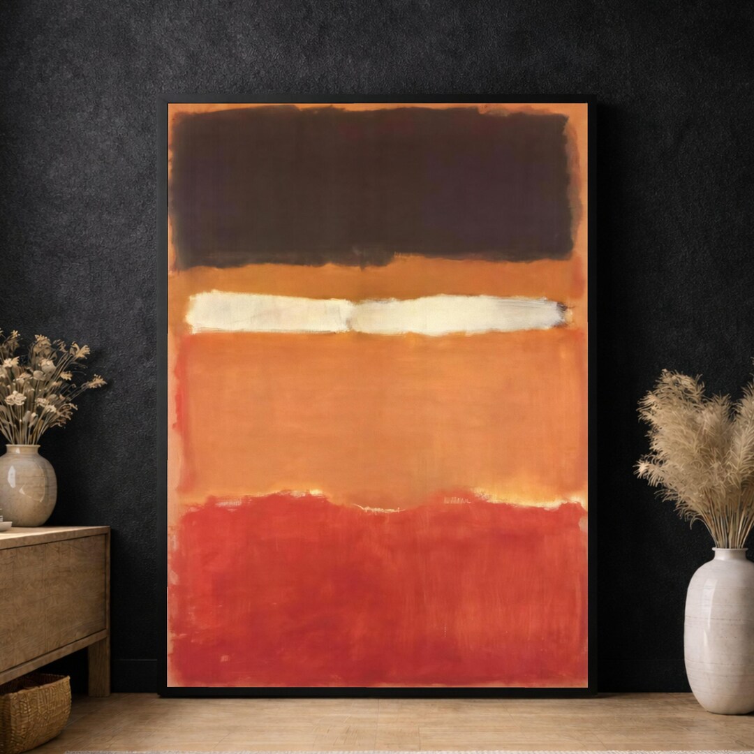Mark Rothko Brown, Cream, Orange and Red Color Field Canvas Print ...