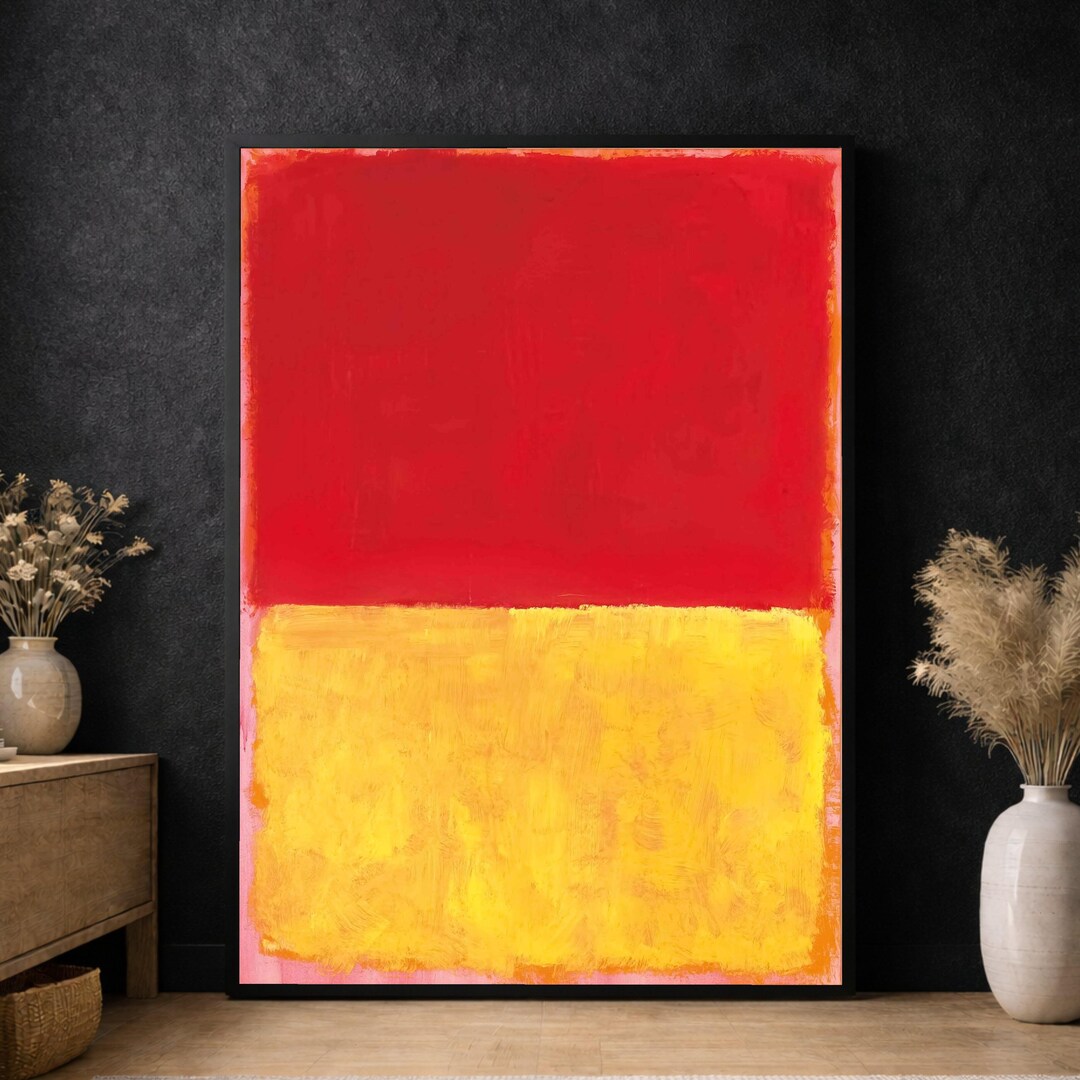 Mark Rothko Red and Yellow Color Field Canvas Print, Minimalist ...