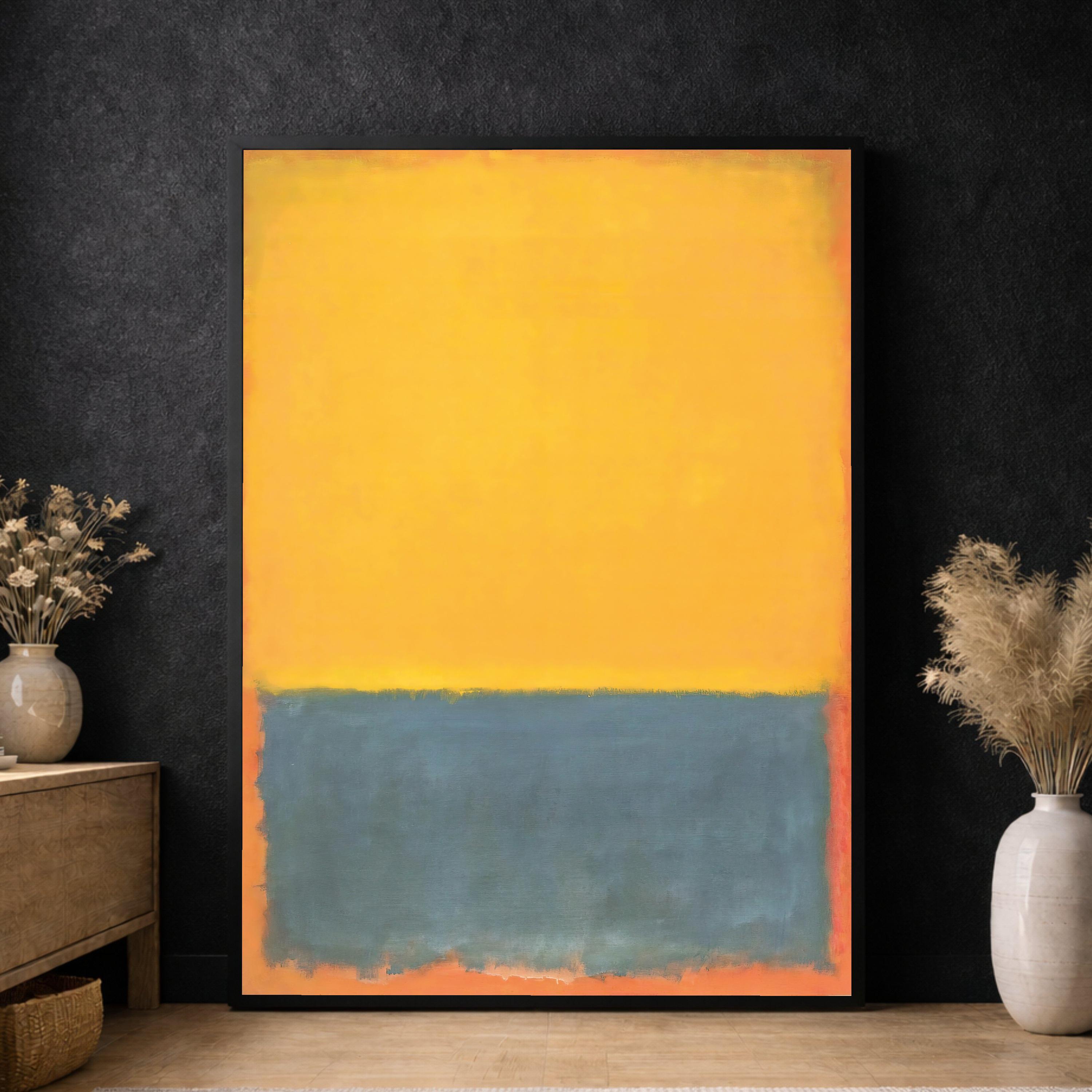 Mark Rothko Calm Mark Rothko Yellow and Soft Blue Color Field Canvas Print, Minimalist ...