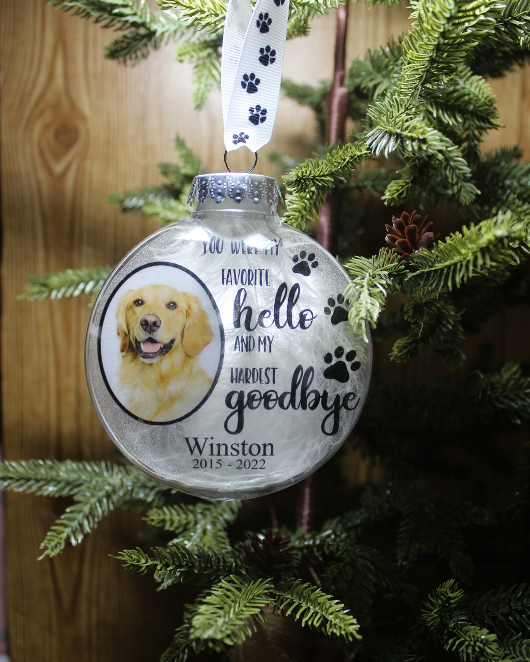 PET PERSONALIZED PHOTO Memorial Ornament 4" Christmas Ornament-in ...