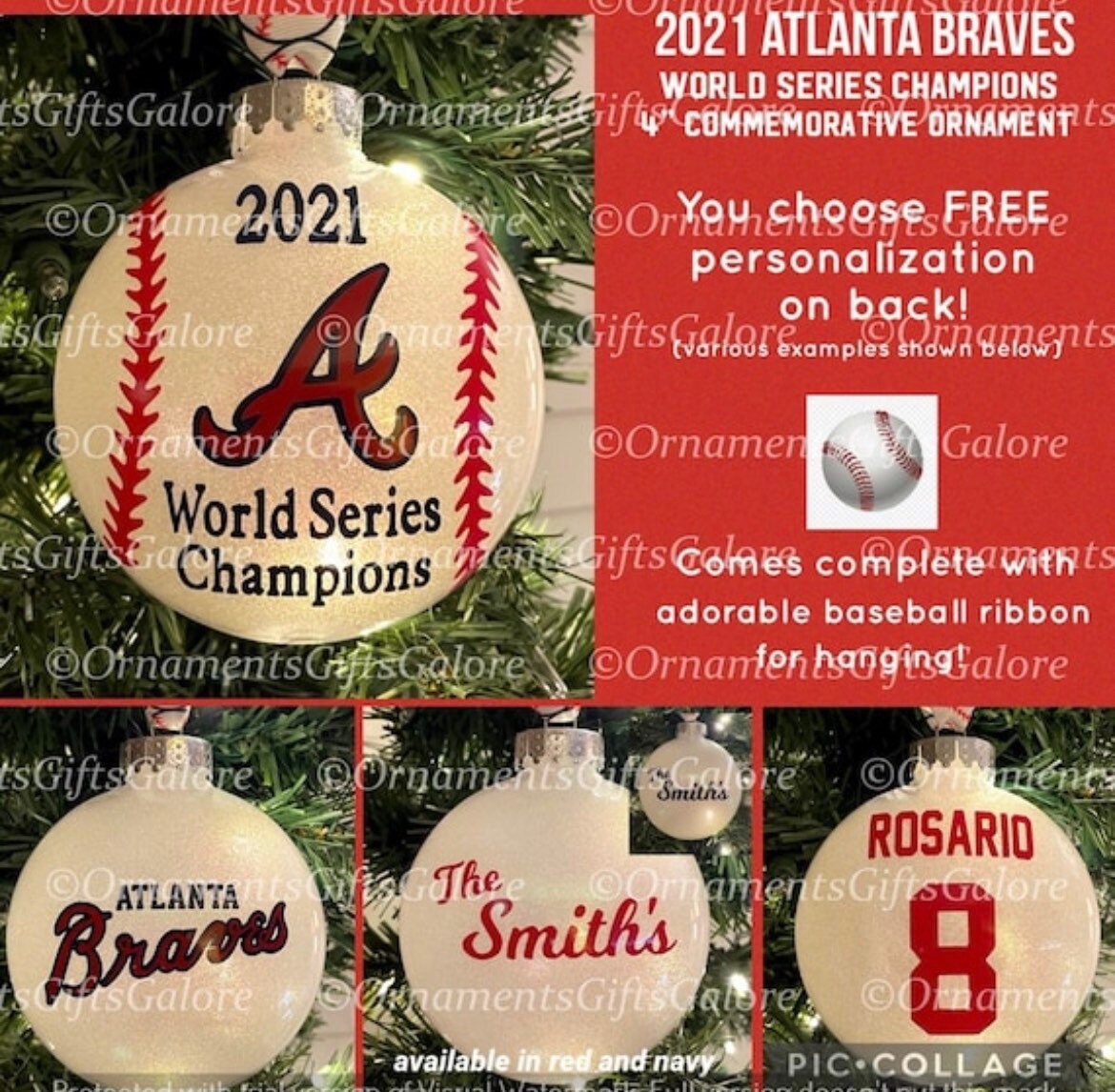 Personalized Atlanta Braves World Series Champion custom 2021