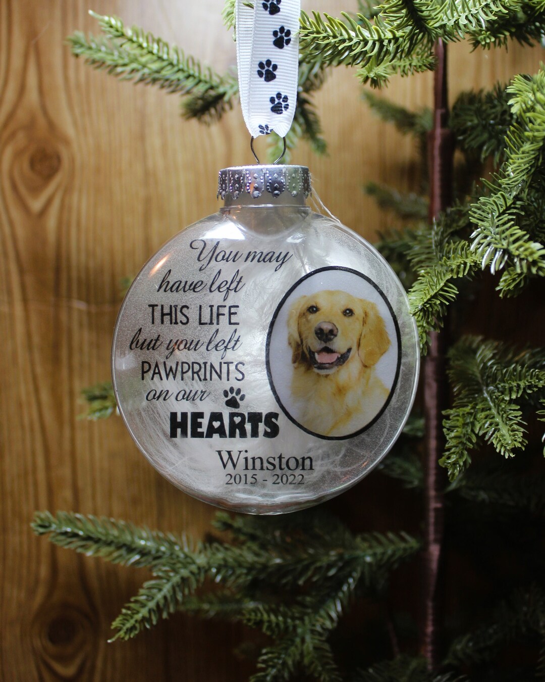 PET PHOTO PERSONALIZED Memorial Ornament 4 Christmas Ornament-in Memory ...