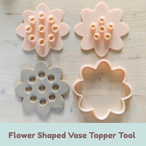 Outil pour décoration de vase de fleurs pour céramique | Coupe-fleurs en poterie de jardin | Formes de poterie fabriquées à la main | Arrangement floral imprimé en 3D