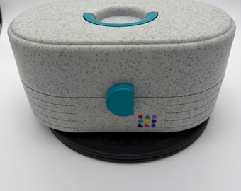 Vintage Caboodles Makeup Case Granite Speckled Teal Organizer Mirror 90s Retro