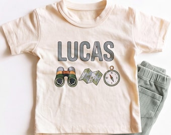 Personalized Adventure Explorer Kids Shirt - Custom Camping Hiking Toddler Tee