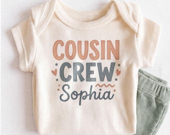 Personalized Cousin Crew Baby Onesie - Custom Family Cousins Cute Bodysuit