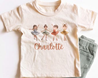Personalized Ballerina Kids Shirt - Custom Ballet Dance Toddler Tee