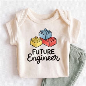 Future Engineer Baby Onesies®   - Cute Building Blocks Bodysuit