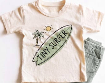Tiny Surfer Kids Shirt - Cute Beach Toddler Tee for Little Surfers