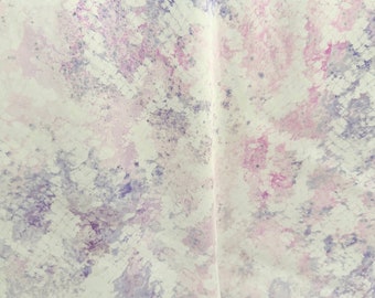 Beautiful Pink Lavender Floral Abstract Animal Silky Fabric 1 Yard